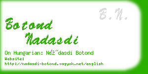 botond nadasdi business card